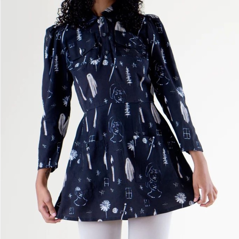 RARE Samantha Pleet Cabinet Dress in Haunted Print